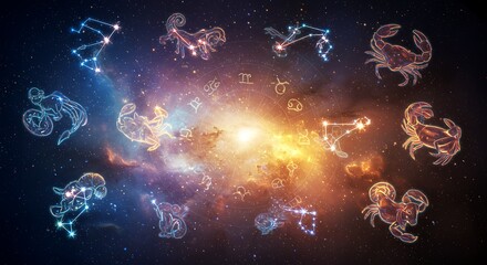 Cosmic Constellations: A Celestial Dance AI Generated
