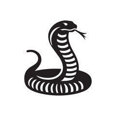 cobra snake icon silhouette vector illustration design on white background.