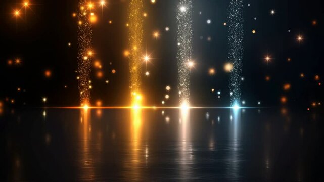 Bright sparkling lights create a vibrant atmosphere, ideal for festive events, party themes, or celebrations.