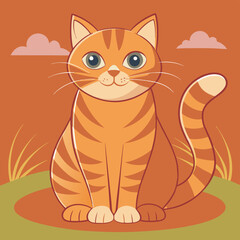 Adorable cat illustration 
