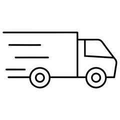 delivery truck isolated on white