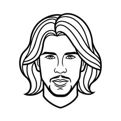 Blunt cut hairstyles line art