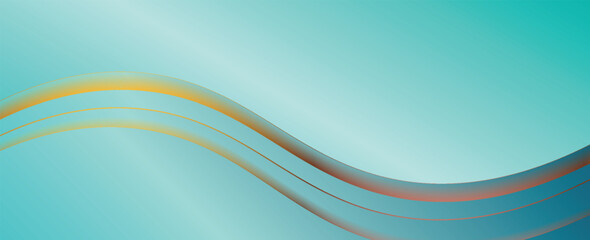 Vector blue line background curve element with black space for text and message design, overlapping layers