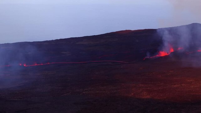 Timelapse - Eruption Piton de la Fournaise 4