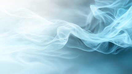 Obraz premium This image captures a serene composition of soft, flowing blue smoke that embodies a tranquil and ethereal atmosphere, evoking feelings of calm and introspection.