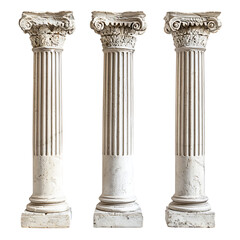 Four unique roman-style columns png