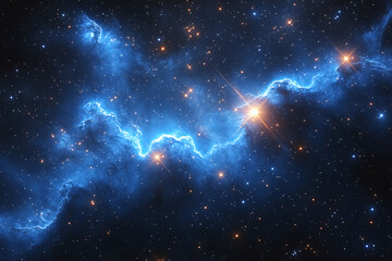 Vibrant Cosmic Dream – Colorful Space Background with Nebula and Star Clusters