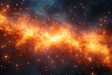 Vibrant Cosmic Dream – Colorful Space Background with Nebula and Star Clusters