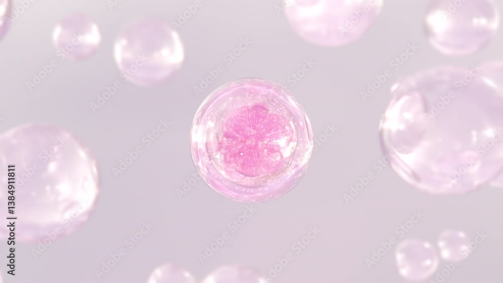 Aufkleber a macro shot shows several water bubbles rising against a bright background. moisturize bubble blobs