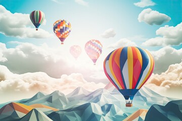 Brightly Colored Balloons in the Open Sky