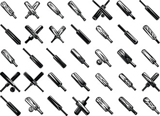 Naklejka premium Cricket Bat Svg