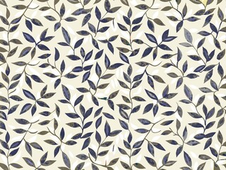 seamless pattern with flowers and leaves, floral pattern for textile design and digital papers, seamless background with leaves