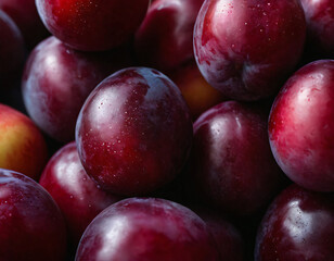 Obraz premium Juicy Cranberries in Natural Light Closeup