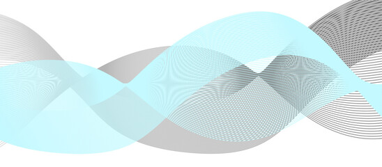 Abstract wave line for banner  wallpaper background with wave design. Futuristic technology and  wave pattern.