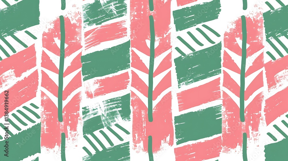 Aufkleber abstract painted patterns forming a repeating design on a white background