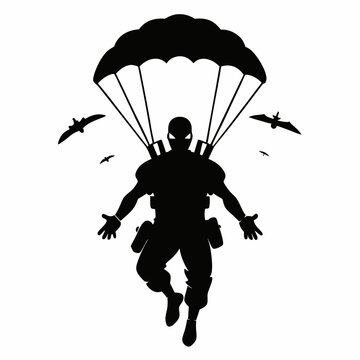 vector illustration of a parachute