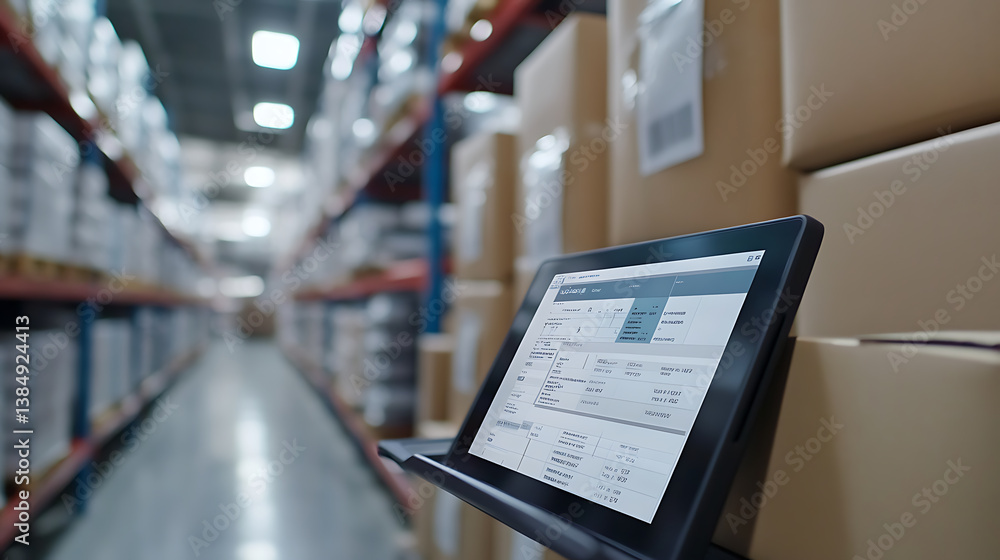 Poster an ai powered automated inventory management system predicting stock levels and restocking needs for