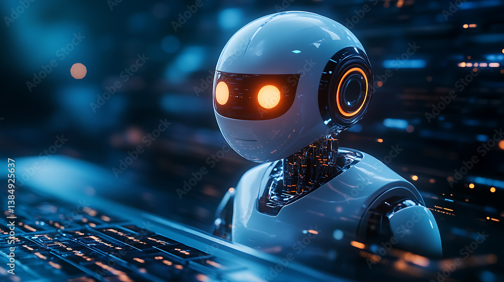 Poster an ai powered automated online customer support chatbot resolving issues and answering questions for