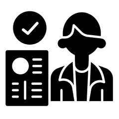 Person Reviewing Checklist Icon