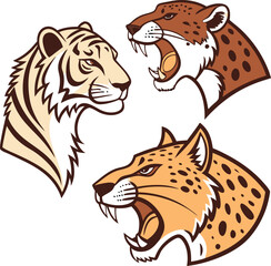 Fototapeta premium tiger on white background