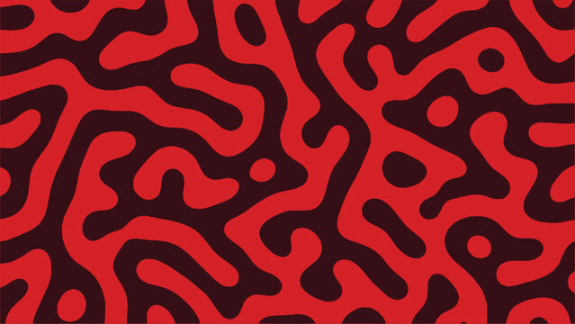 Red Abstract turing pattern lines seamless texture wallpaper fabric diffusion noodle background EPS 10