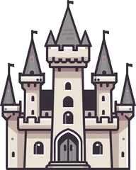 Obraz premium シンプルなお城のイラスト 