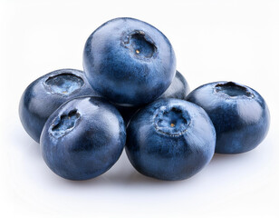 Fototapeta premium Fresh blueberry group isolated on white background