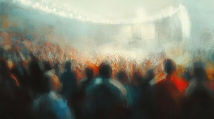 Blurry Stadium Audience