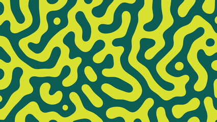 Abstract turing green pattern lines seamless texture wallpaper fabric diffusion noodle background EPS 10