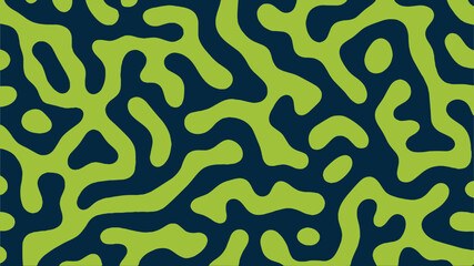 Abstract turing pattern lines dark green seamless texture wallpaper fabric diffusion noodle background EPS 10