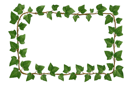 自然を彩るアイビーの装飾素材　PNG