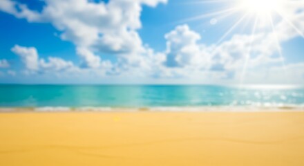 Obraz premium Sun-Kissed Shores AI Generated