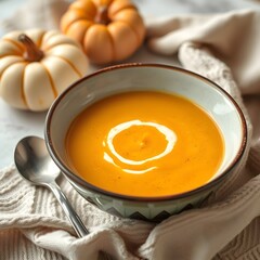 Una deliciosa sopa de calabaza dulce que es buena para el resfriado 