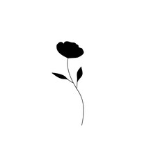 silhouette of a rose