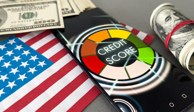  Experian Credit Score report seen in the smartphone screen with the highest possible number. Real photo.