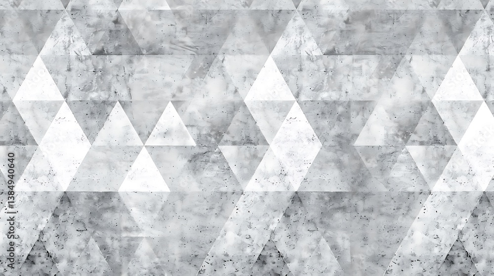 Poster geometric abstract design featuring triangle shapes and textured background