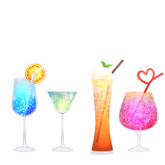 カラフルなドリンク