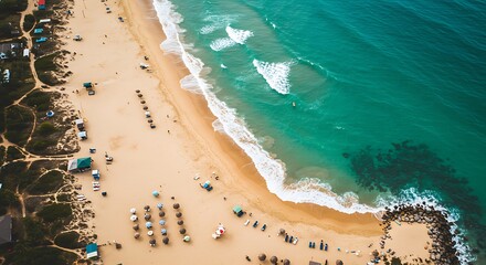 Coastal Serenity: Azure Embrace AI Generated