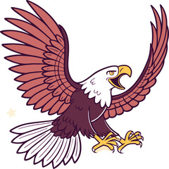 Obraz premium eagle with red ribbon