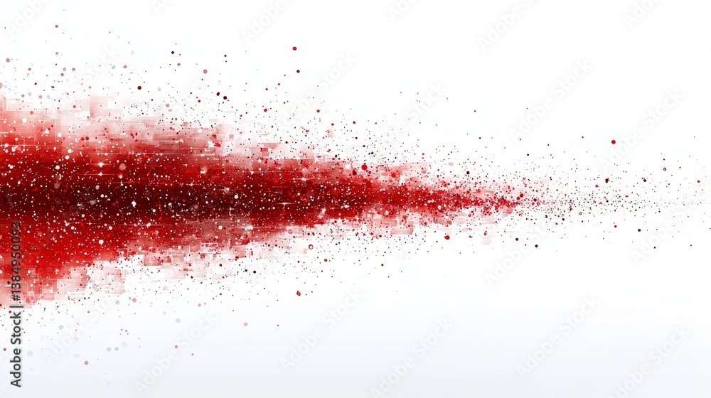 Poster colorful abstract explosion with red splashes and white background for creative design projects
