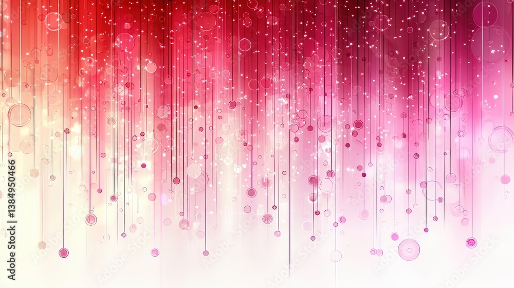 Poster vibrant abstract background with dots and light effects in red and pink gradients