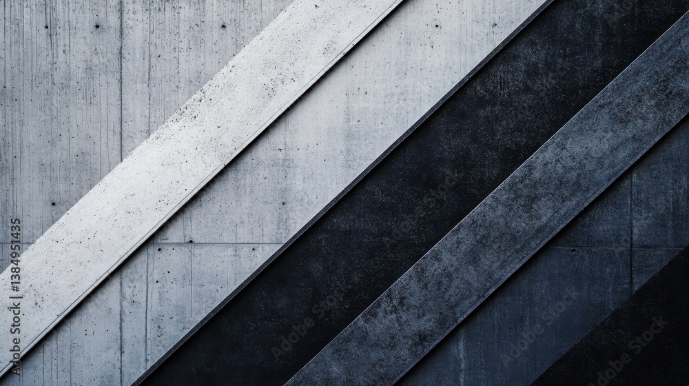 Aufkleber contemporary architectural facade presenting diagonal concrete stripes creating textured, dynamic pa