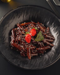 Fast Food Dishes on a Black Background