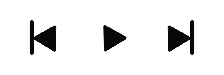 Play and pause icon on transparent background . Vector Illustration .EPS 10 . 