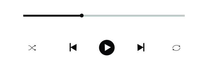 Play and pause icon on transparent background . Vector Illustration&nbsp;.EPS&nbsp;10&nbsp;. 