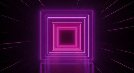 Fototapeta premium Neon Genesis: Infinite Square AI Generated