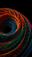 Obraz premium Vibrant Spiral Abstract png