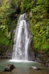 Waterfall in Bali, Image shows the Ulu Petanu waterfall during wet season