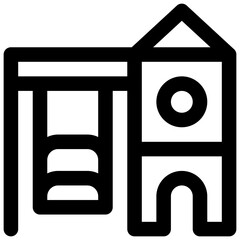 Playground. Editable stroke vector icon.
