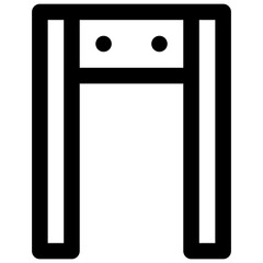 Security check. Editable stroke vector icon.